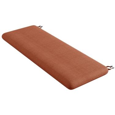 Imagem de Codi Almofada de banco externa para móveis de pátio 106 x 45 x 7,6 cm – textura de linho, resistente ao desbotamento, à prova d'água, capa removível, espuma de alta densidade confortável para jardim e