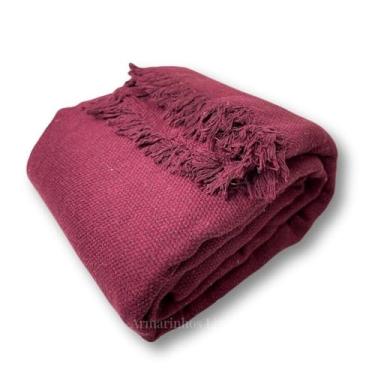 Imagem de Manta para Sofá Cama Gigante Super King 1,80x3,00 metros 100% Algodão Protetor Capa(Vinho)