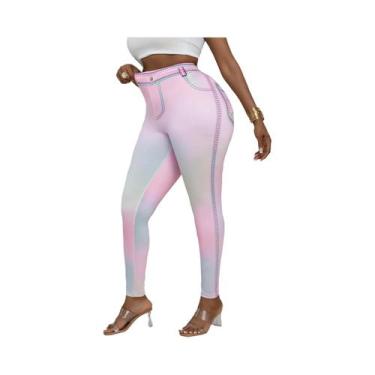 Imagem de Calça Legging Feminina Plus Size com Estampa Gradiente - Confortável e