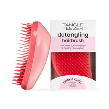 Imagem de Tangle Teezer - Escova de cabelo desemabaraçadora The Original Thick & Curly para texturas grossas a crespas, úmido e seco. Cor: Rosa