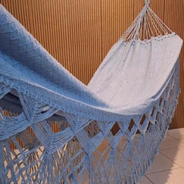 Imagem de rede de dormir descanso casal algodão gigante reforçada 300kg - REDES,