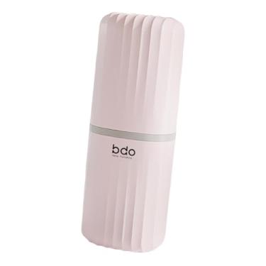 Imagem de Fenteer Conjunto de Viagem para Escova de Dentes E Pasta, Suporte Prático para Escova E Copo de Enxágue, Rosa, L