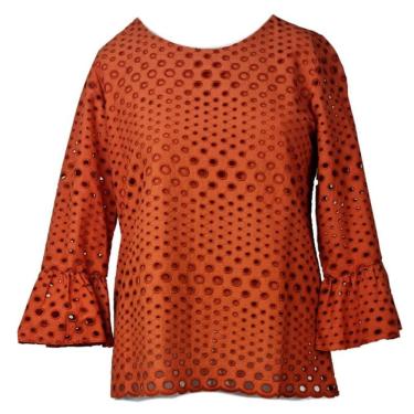 Imagem de Blusa Feminina Lasie Doce Brisa 3/4 Laranja