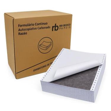 Imagem de Formulário Continuo 3 vias, Razão, 80 Colunas, Carbonado Branco - 240x
