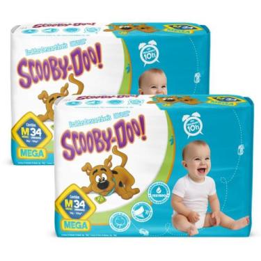 Imagem de Kit 2 PCT Fralda Descartável Scooby Doo Mega, medio