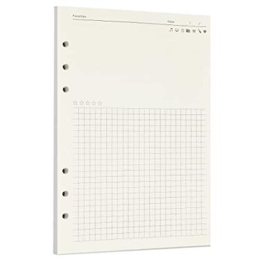Imagem de Zelten 1 pacote A5 45 folhas/90 páginas favoritas folhas soltas refil de papel perfurado para fichário de 6 furos, organizador pessoal, diário, agenda recarregável
