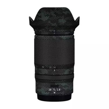 Imagem de Película protetora de lente de câmera película protetora de vinil adesivo premium para Nikon Z 28-75 mm F2.8 decalque fotográfico 28-75 2.8 (verde amba)