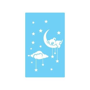 Imagem de Stencil De Parede Tamako Céu Estrelado - 55 X 90Cm - Ref 395 - Stencil