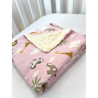 Imagem de Coberta Manta Macia Sherpa Estampado 100% Algodão (M, Safari Rosa)