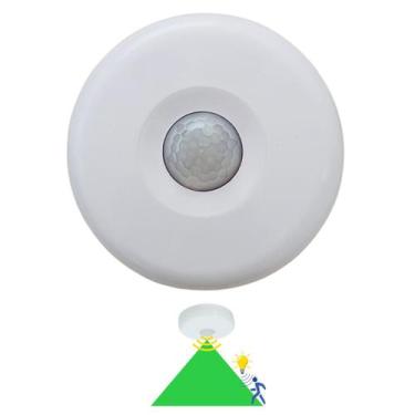 Imagem de SENSOR DE ILUMINACAO PRESENÇA p/ TETO SOBREPOR Acende e Apaga Luz - HL