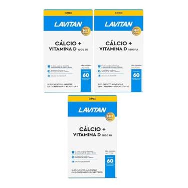 Imagem de Kit 3 Lavitan Cálcio + Vitamina D 1000UI 60 Cps - Cimed