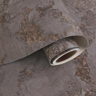 Imagem de VaryPaper Papel de contato de mármore marrom luxuoso de 39,9 cm x 800 cm, papel de parede de mármore à prova d'água para cozinha, banheiro, envoltório de vinil de granito autoadesivo removível para