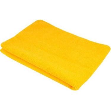 Imagem de Toalha De Microfibra amarela automotiva 310g 60cm Secagem Rápida Sem R