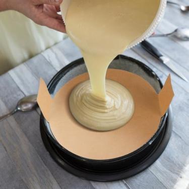 Imagem de Hemobllo 100 Folhas de Papel Manteiga Redondas Forno, Forros Antiadherentes Bolos, Ideal Cheesecakes, Air Fryers e Uso em Confeitaria em Casa