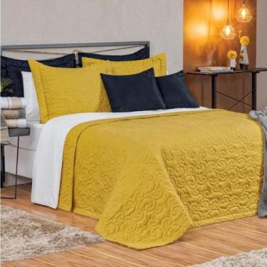 Imagem de Cobre Leito King Micropercal 400 Fios 3 Peças Belga - Amarelo - VILELA