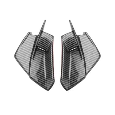 Imagem de Kits de carenagem de defletor de vento para Kawasaki Ninja ZX-4RR ZX-4R ZX-25R 2019-2024 acessórios adesivos exteriores de acabamento de spoiler de vento (textura de fibra de carbono)