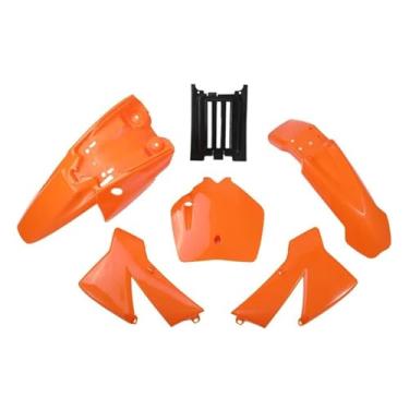 Imagem de jininshengxindianzi Motorcycle Plastic Body Fender Kit Compatible With SX 50 50CC Motocross Accessories Mini Moto Retrofit Dirt Bike(Orange)