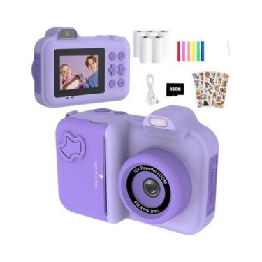Imagem de Câmera Digital Infantil Com Impressão Instantânea, Câmera De Impressão