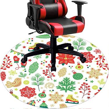 Imagem de Tapete de cadeira de escritório com flores, textura de flor, tapete de cadeira de mesa para piso de madeira de escritório doméstico, protetor de piso de pilha baixa multiuso, redondo, 99 cm