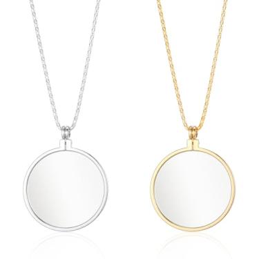 Imagem de YQQYG Colar Com Lupa De 2 Peças, Monóculo 5X Feminino, Ocular Monóculo, Para Homens, Joias Leitura, Artesanato, Bordado, Melhora A Visão