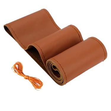Imagem de Capa para volante de carro, costura DIY com agulha e linha, universal 15.5-15.75 IN, capas de couro de microfibra respirável e antiderrapante, acessórios para volante de carro para homens e mulheresin