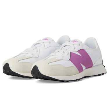Imagem de New Balance Tênis infantil unissex 327 (criança grande), Branco/maracujá, 19