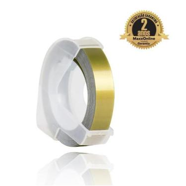 Imagem de Fita Vinílica Compatível Dymo Rotulador Manual 3D835 Dourada 12mm - Ge