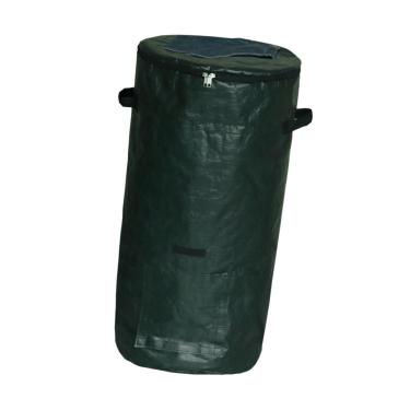 Imagem de IEUDNS Saco de compostagem para resíduos de jardim, saco de gramado, organizador interno, recipiente doméstico de grande capacidade com tampa com zíper e, Janela Superior