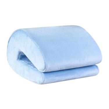 Imagem de FashionCha Apoio de cabeça para cadeira de escritório Almofada de apoio de cabeça ergonômica para cadeira de mesa Almofada de de pescoço para cochilo para, Azul