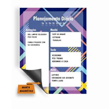 Imagem de Imã De Geladeira Porta Recados - Planner Magnético - Planejamento Mensal Semanal 20x30cm e 30x40cm (Menu Escuro, 20x30cm)