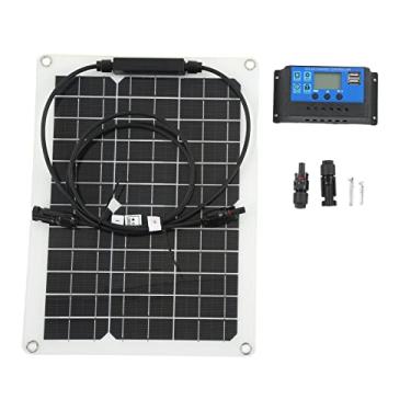 Imagem de Carregador de bateria do carro solar 30W 18V Kit de controle de sílico de silício monocristalino de 18V Kit de alta eficiência resistente a display LCD para carregamento de carro