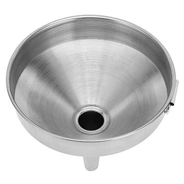 Imagem de Zerodis Funil de Transferência de Aço Inoxidável Espessado para óleo/vinho/vinagre, Gadget de Cozinha Essencial para Transferência de Líquidos, 304 Aço Inoxidável, Prata (13cm)