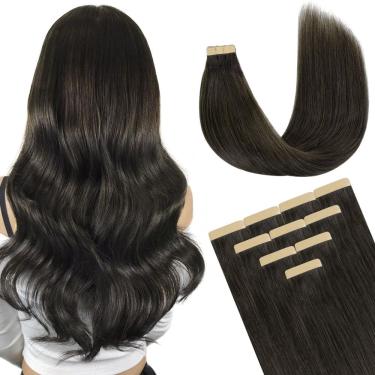 Imagem de Fita adesiva em extensões de cabelo DOORES Mocha Brown 45 cm 10 unidades 25 g
