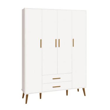 Imagem de Guarda Roupa Isis Retrô 4 Portas 2 Gavetas - Reller