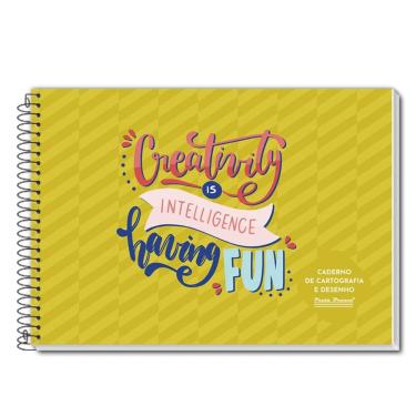 Imagem de Caderno de Desenho e Cartografia 96 Folhas Capa Flexível 20cm x 27,5cm  - Pauta Branca