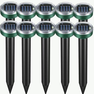Imagem de Repelente de toupeira, movido a energia solar, 10P, para jardim e jardim