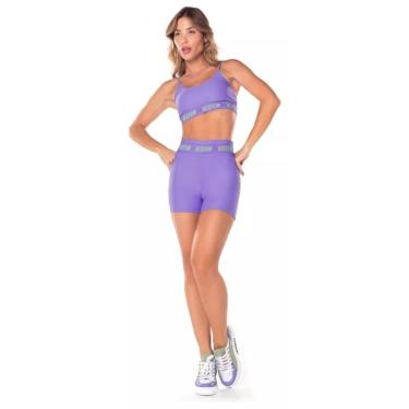 Imagem de Conjunto Fitness Top E Shorts Hera Elastico Vestem Academia-Feminino
