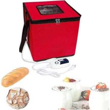 Imagem de À Prova De Pão Com Aquecedor - Kit De Ferramentas Para Fazer Pão De Massa Fermentada Para Pizza à Prova De Massa Iogurte - Caixa Dobrável Com Tampa Para Fazer Pão, Blue, 27x27x27cm