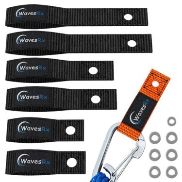 Imagem de Chuteiras de Jet Ski Soft Loops (7PK) | Correias de laço para amarrações seguras, amortecedores de ancoragem, para-lamas, linha de ancoragem, corda de encaixe elástica e tiras de amarração |