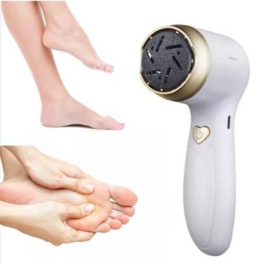 Imagem de Esfoliador Lixador Elétrico USB Portátil com 2 Lixas Discos Tira Calos