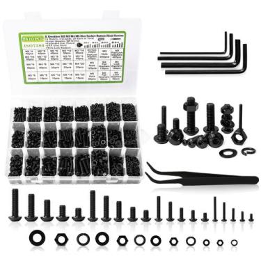 Imagem de Kit de sortimento de porcas e parafusos K Kwokker 2410 unidades M2-M5