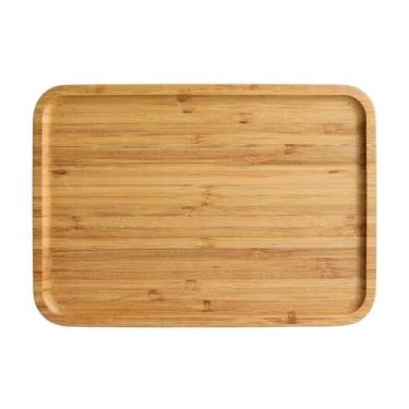 Imagem de Petisqueira Travessa Bandeja Bambu Retangular Servir 25X18Cm - Kadê