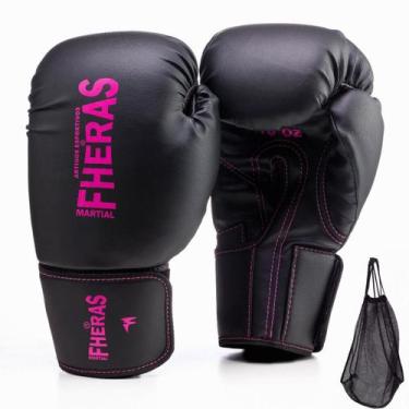 Imagem de Kit Luva Fheras Profissional Treino Luta Boxe Muay Thai + Mochila, Bla