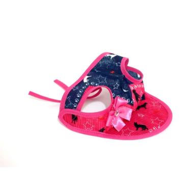 Imagem de Boné para Cachorro com viseira rosa de unicórnio  tamanho P