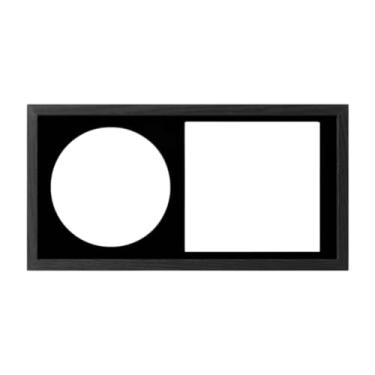 Imagem de Ioensy Moldura para CD, moldura para álbum, presente estiloso para amantes da música, arte de parede, caixa de CD protetora para mesa, sala de estar,