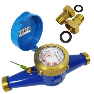 Imagem de Hidrômetro Medidor Multijato 1"  7m³/h - QN 3,5m³/h - Pré-equipado + C