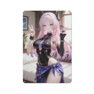 Imagem de Hot Sexy Anime Girl Poster Art Poster Tin Sign Vintage Wall Art Decoration Poster 20.3x30.5 cm, AI139