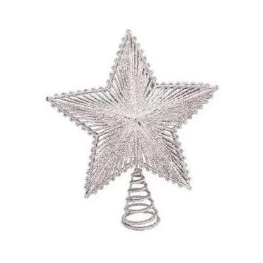 Imagem de estrela brilhante glitter ponteira árvore de natal 24cm - lp festas, p