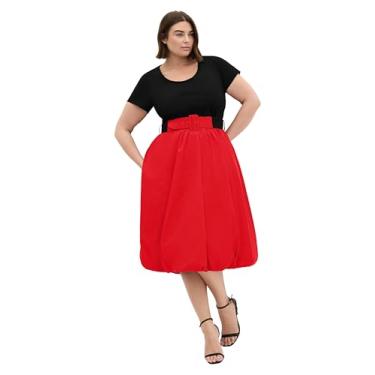 Imagem de City Chic Vestido feminino plus size - Paris Love, Vermelho sexy, 48