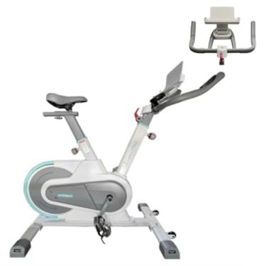 Imagem de Bicicleta Spinning Magnética com 9 Níveis de Ajuste, Freio de Emergência, Suporte para Celular, Banco Ajustável – Uso Residencial